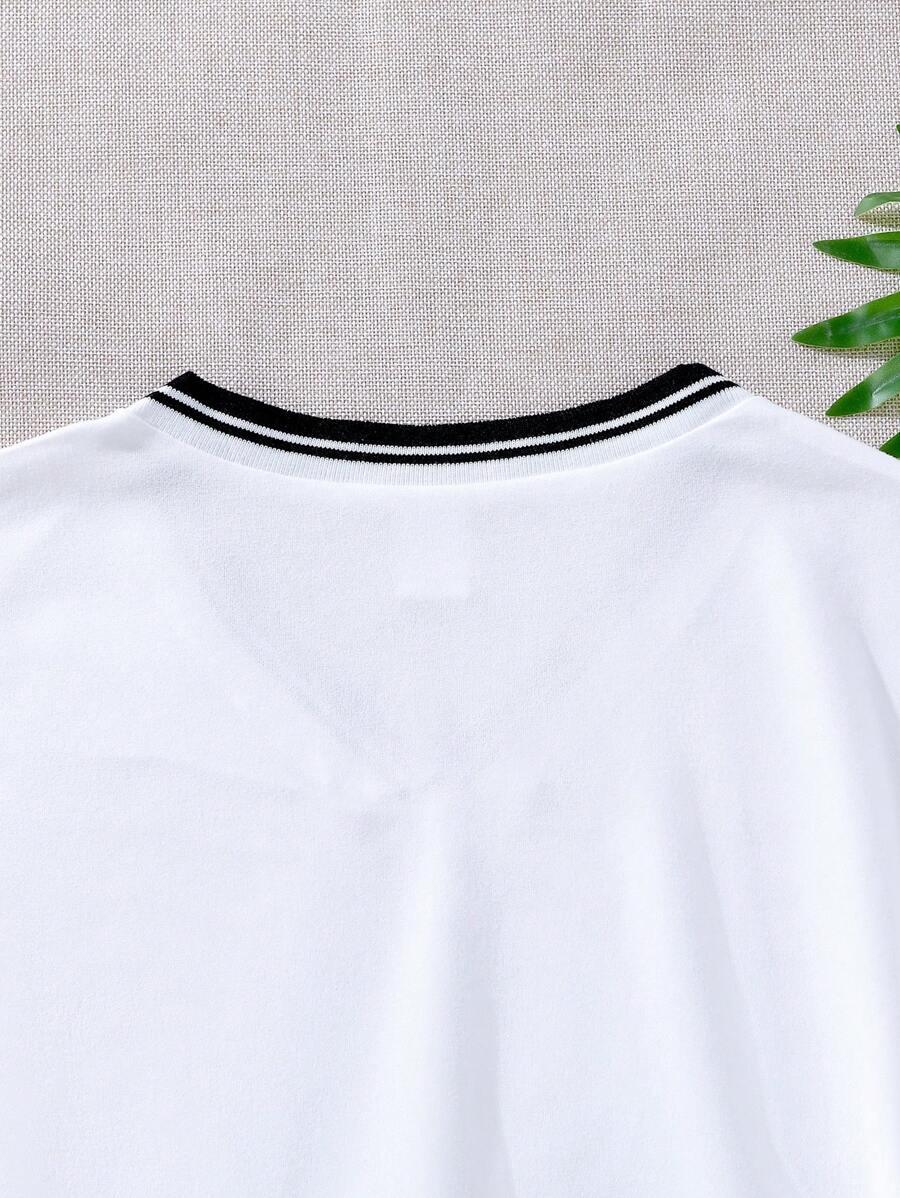 Tween Girls' V-Neck Los Angeles Graphic T-Shirt, Short Sleeve Casual Summer Top for Everyday Wear