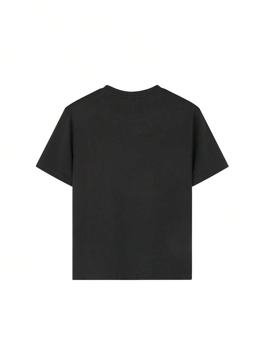 1pc Star Print Short Sleeve T-Shirt for Teen Girls, Soft and Stylish Summer Top for School, Casual Wear, and Everyday Comfort