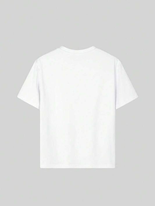 1 Pack Girls' Casual Graphic T-Shirt, Crew Neck Short Sleeve Youth Summer Top for Students and Daily Wear