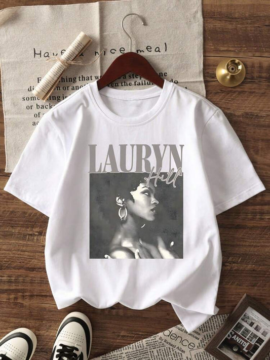 Girls' Minimalist Letter Print T-Shirt – Casual Short Sleeve Summer Tee for Youth & Students, Soft Cotton Daily Graphic Top