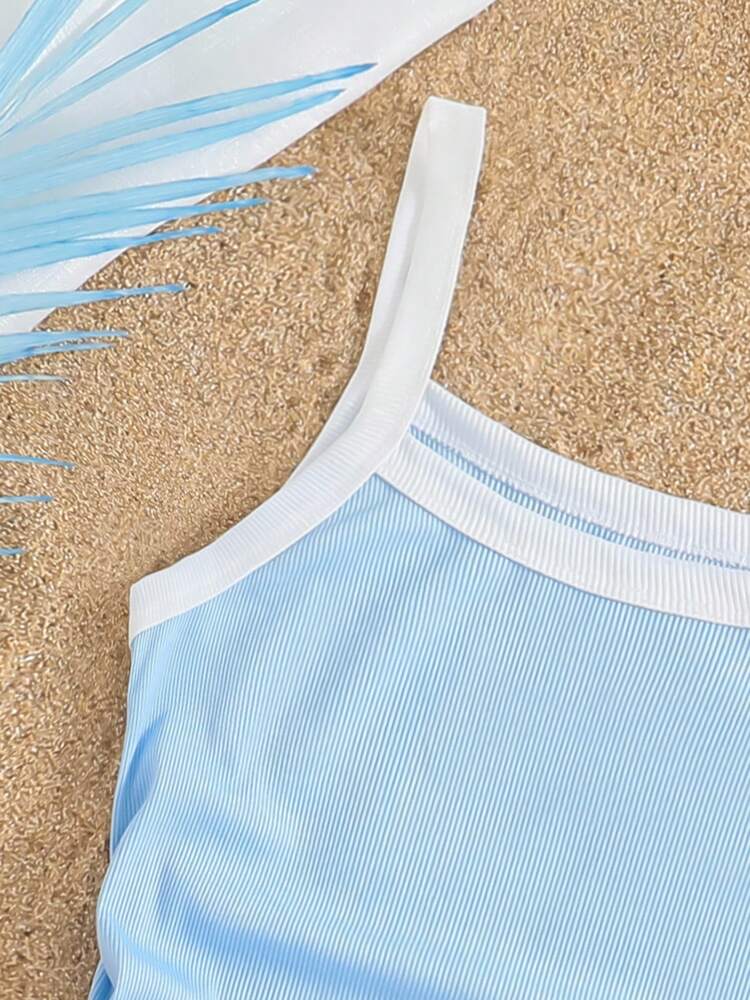 Tween Girls Minimalist Contrast Color Camisole Top – Versatile Sleeveless Summer Tank for Casual Everyday Outfits and Layering